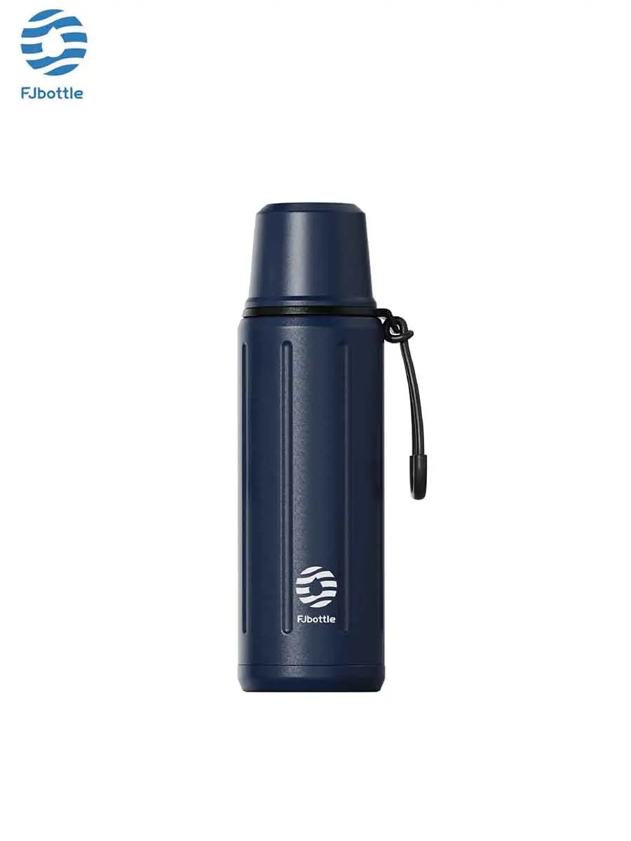 

Fjbottle 1000ml Stainless Steel Vacuum Insulated Water Bottle with Tea Infuser - Portable Travel Thermos with Rope Handle & Cup