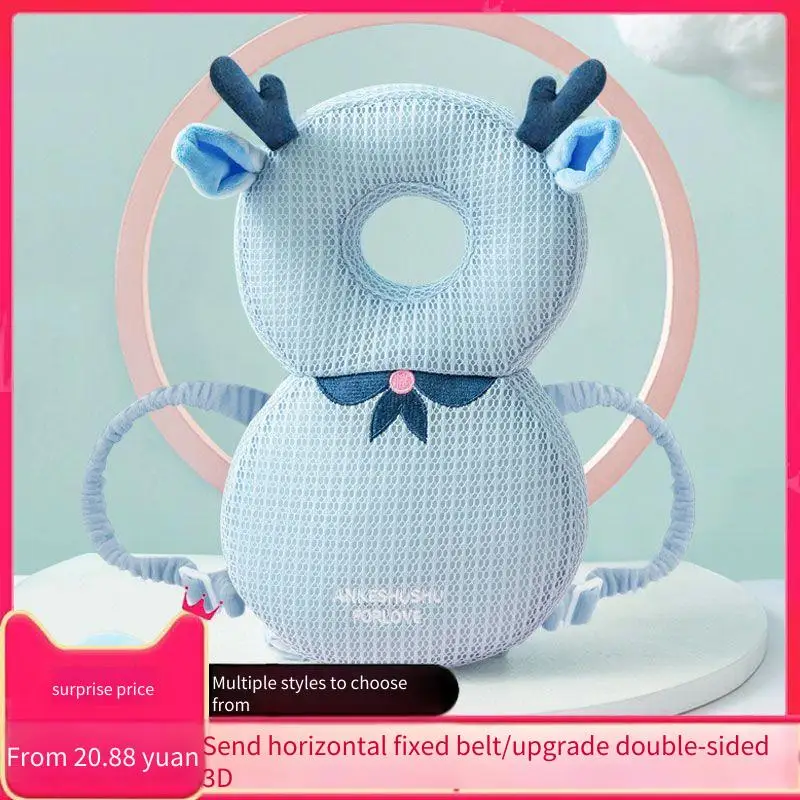 

Комплект защитного снаряжения для прогулок для малышей: защита от столкновений для головы ребенка и подушка для спины, мягкая шапка для предотвращения падения младенцев для ползания