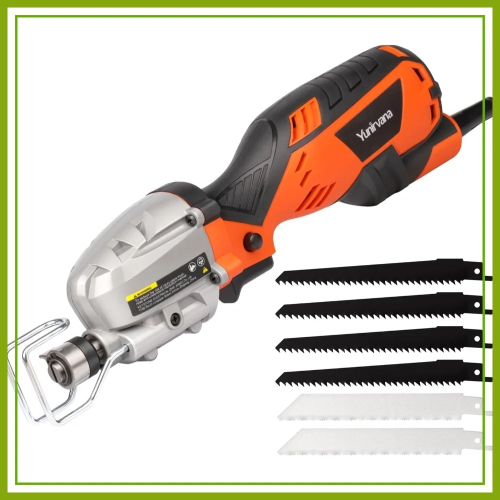 

5.0 Amp Variable-Speed Corded Reciprocating Saw - 3000 SPM, 1/2" Stroke, 4-1/2" Cutting Capacity for Wood & Metal