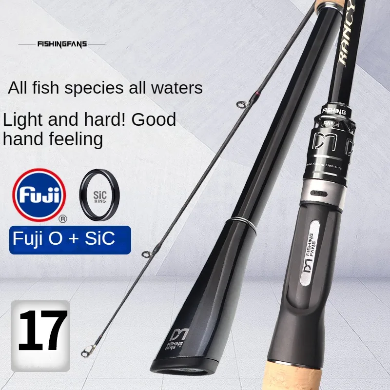 

Full Fuji Sic Guide Ultralight Spinning Casting Lure Fishing Rod 1.98m2.04m2.13m2.28m2.43m 2 Section Carbon Long Casting Pole