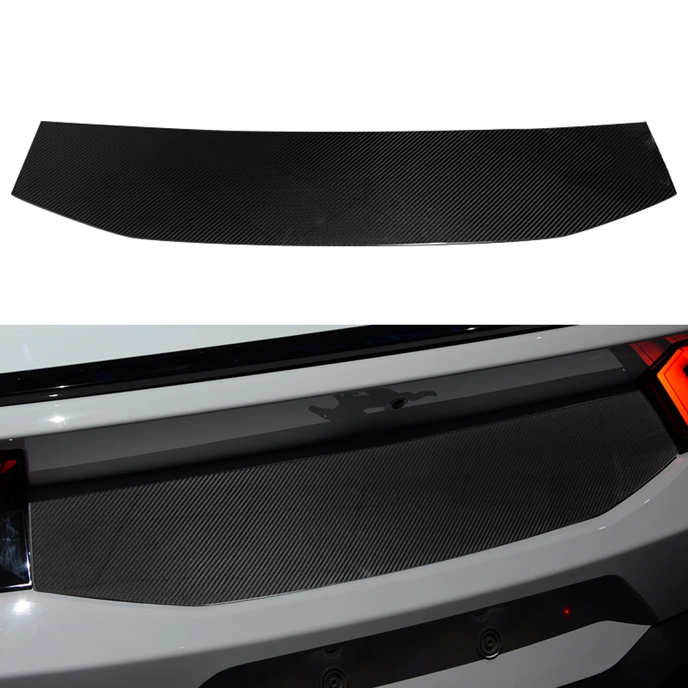 

Real Dry Carbon Fiber Rear Trunk Trim Decklid Panel Cover For Ford Mustang 2024