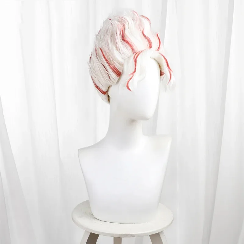 Аниме Dandadan Okarun Ken Takakura, парик для косплея, красные, белые, короткие волосы, 35 см, Momo Ayase, вечеринка на Хэллоуин для женщин и мужчин, реквизит