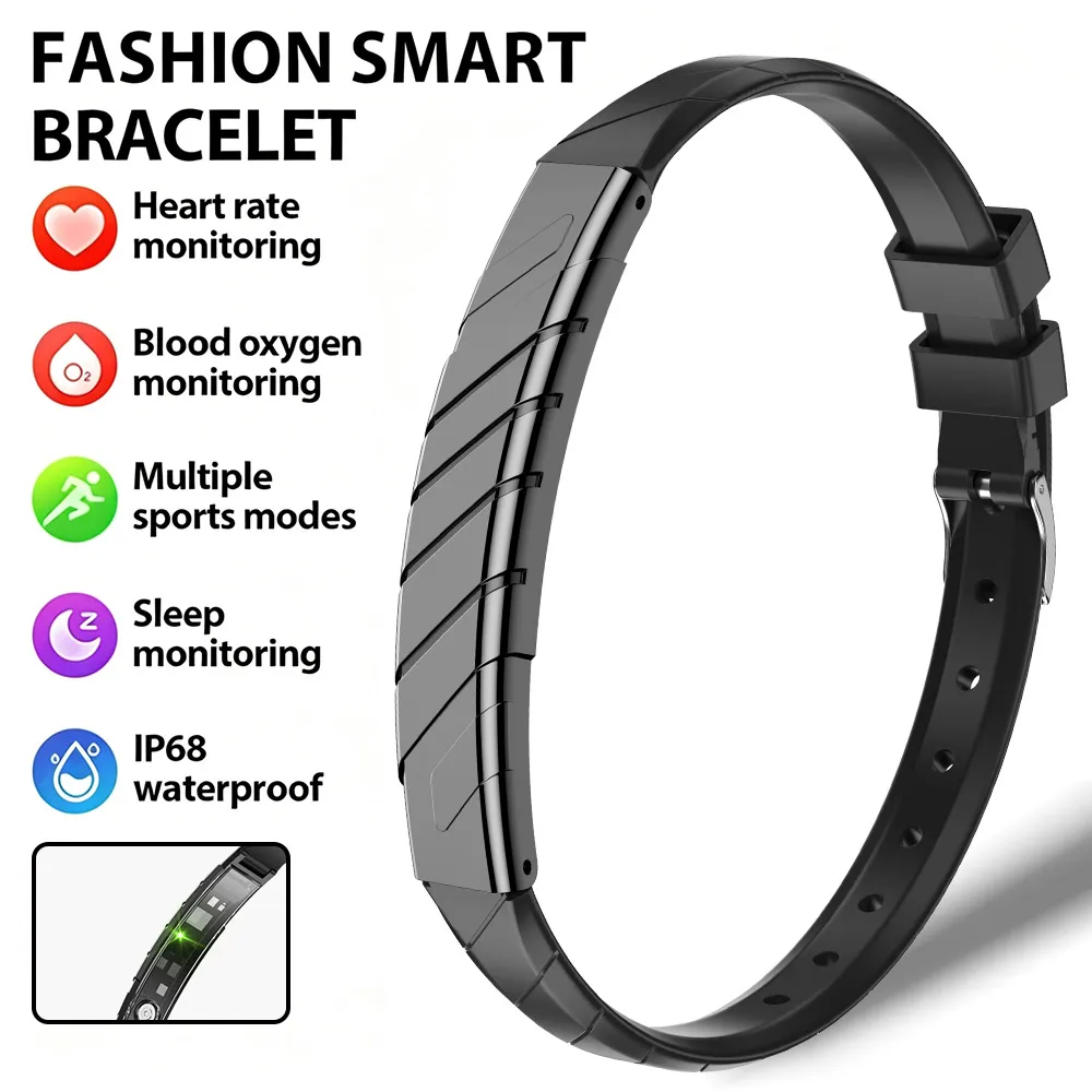 

2026 New Sport Waterproof Smart Band Bracelet Gesture Control Heart Rate Blood Oxygen Sleep Monitor Pedometer Screen Smartwatch