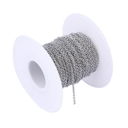 onwear 10meters/roll stainless steel link chain for jewelry necklace making ring size about 2x1.5mm