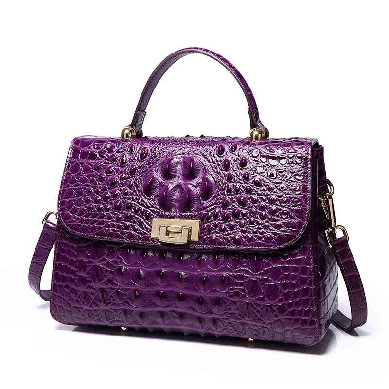 New Fashion Alligator Women Handbags European Designer Cow Genuine Leather Shoulder Bags Female Girl Brand Luxury Crossbody Bag