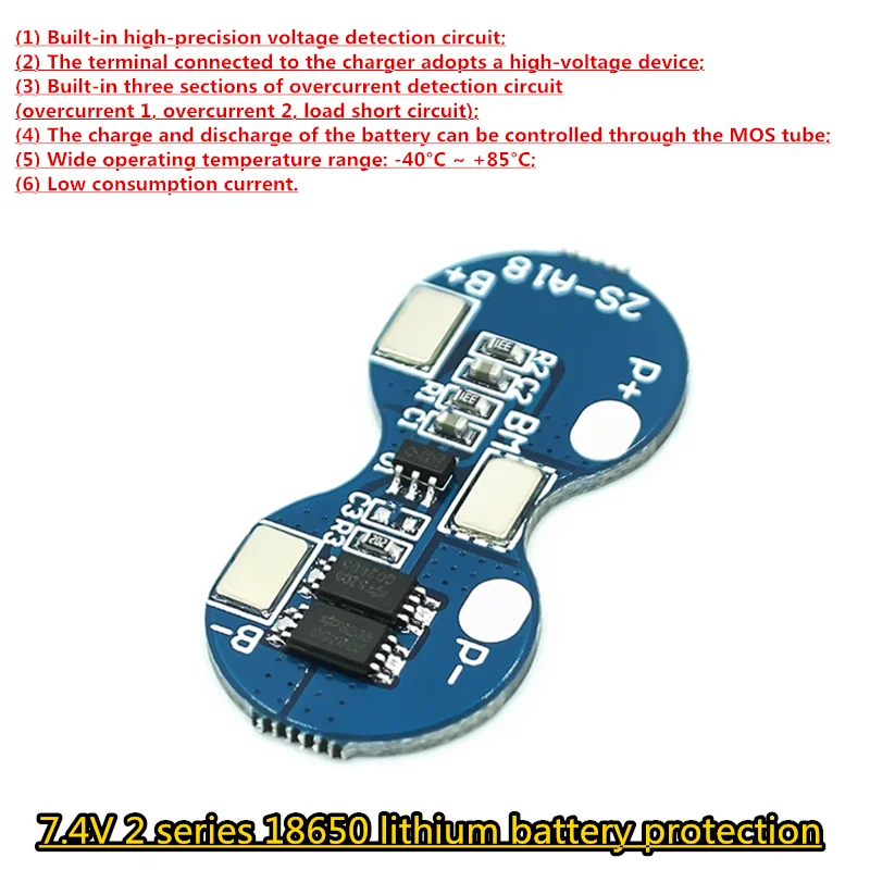 18650 Lithium Battery Charge Protection Board 3A 7.5A 12A 3.2/3.7/7.4/8.4V Charging Voltage/Short Circuit/Overcharge Prevention