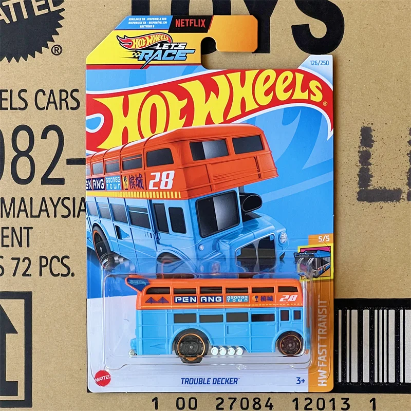 2024-126 HOT WHEELS 1:64 TROUBLE DECKER Collection die cast alloy car model decoration gift