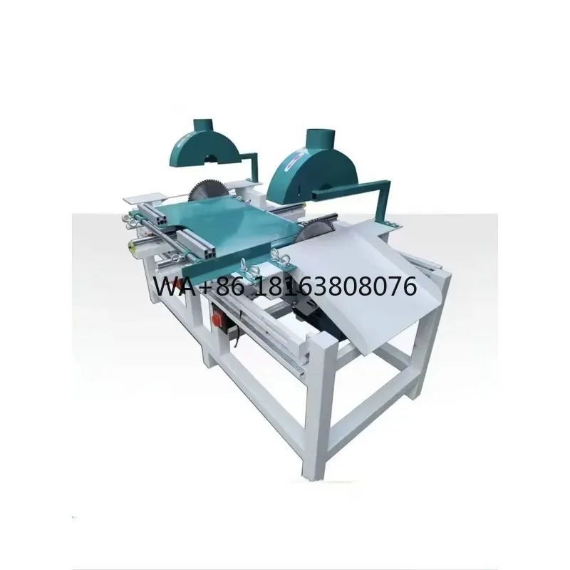 Double-End Manual Bench Saw Woodentry Double-Saw Wood Cutting Machine Dual-Headed Cutter for Woodworking
