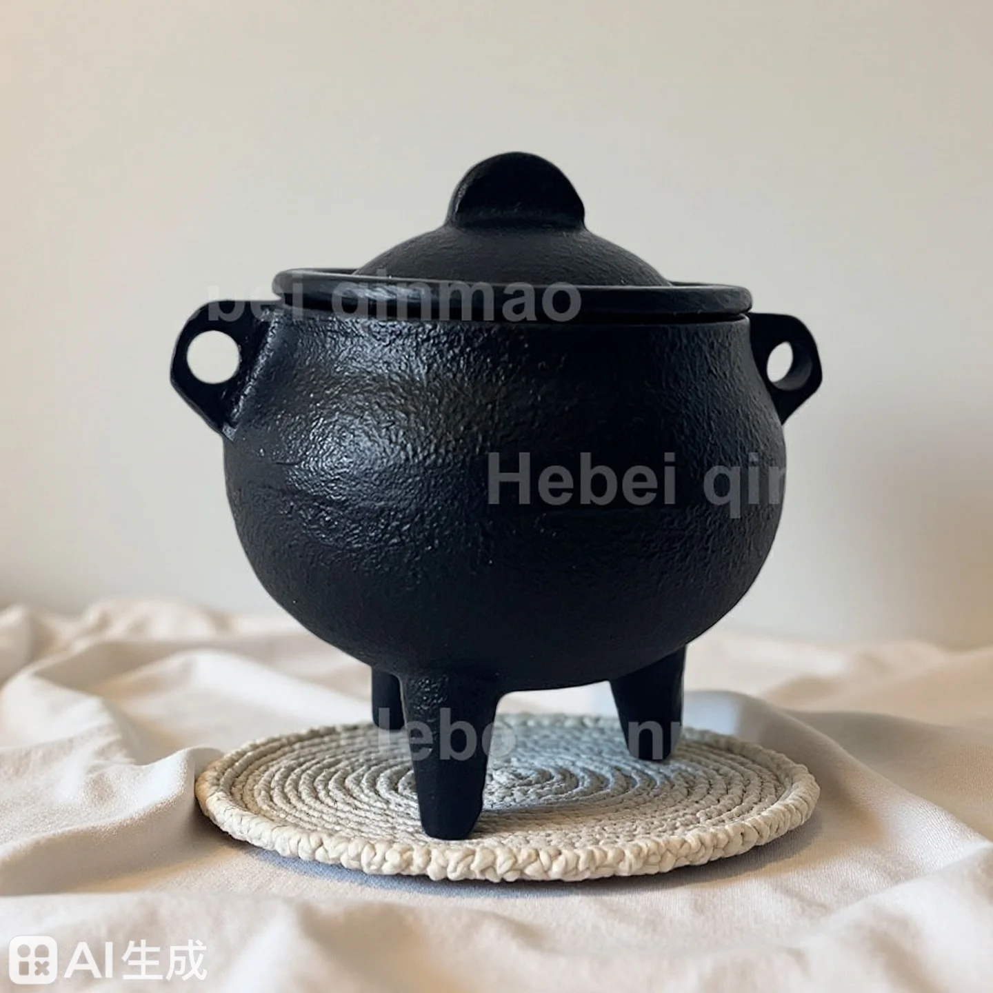 

New Arrive Mini Cast Iron Witch Cauldron Wicca Cauldron Pot Black Incense Burner Holder For Halloween