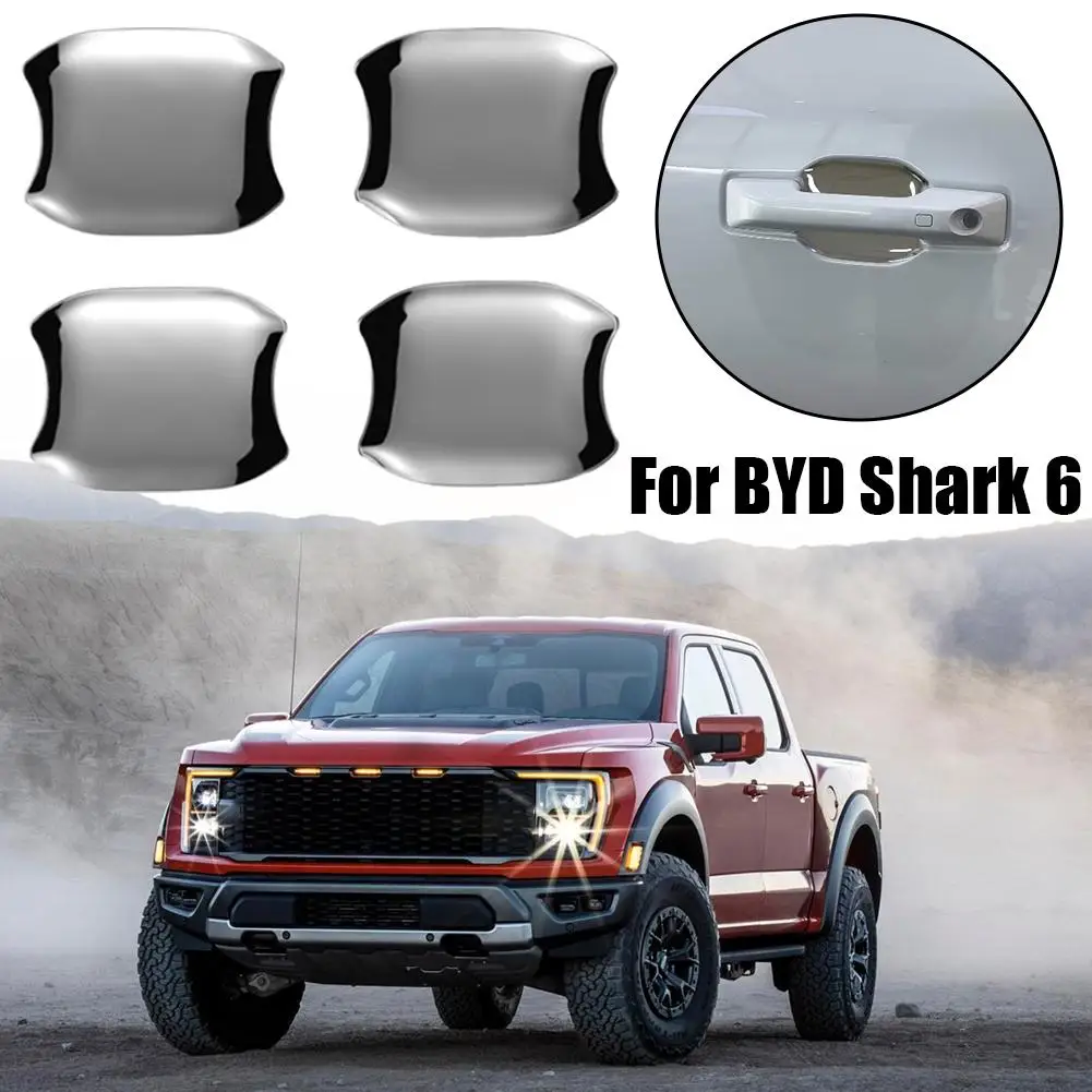 

For BYD Shark 6 2025 Car Side Door Handle Bowl Cover ABS Trim Accessories 4pcs Y7N5