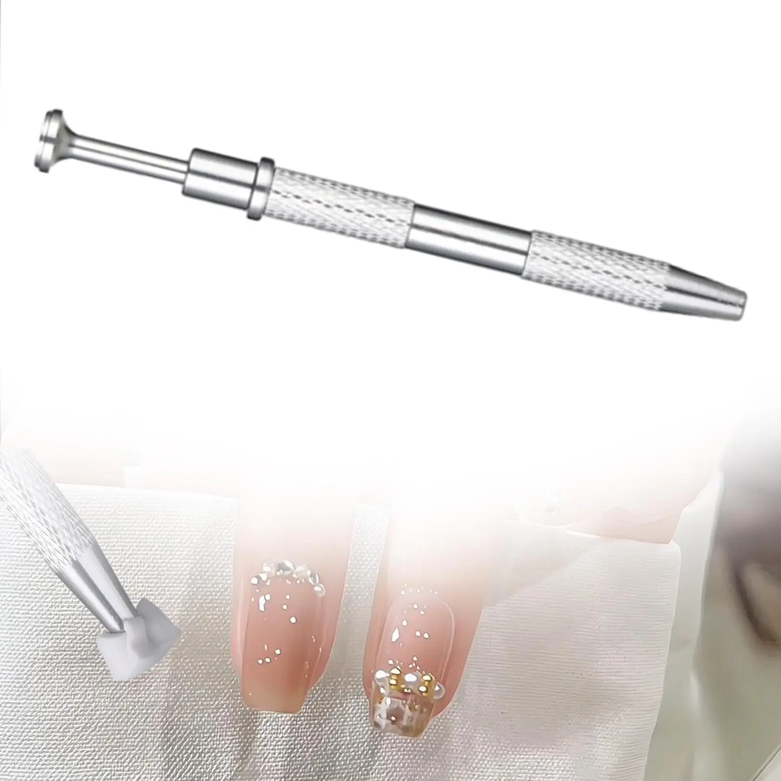 Губка для ногтей, профессиональные инструменты для ногтей, регулируемый металл