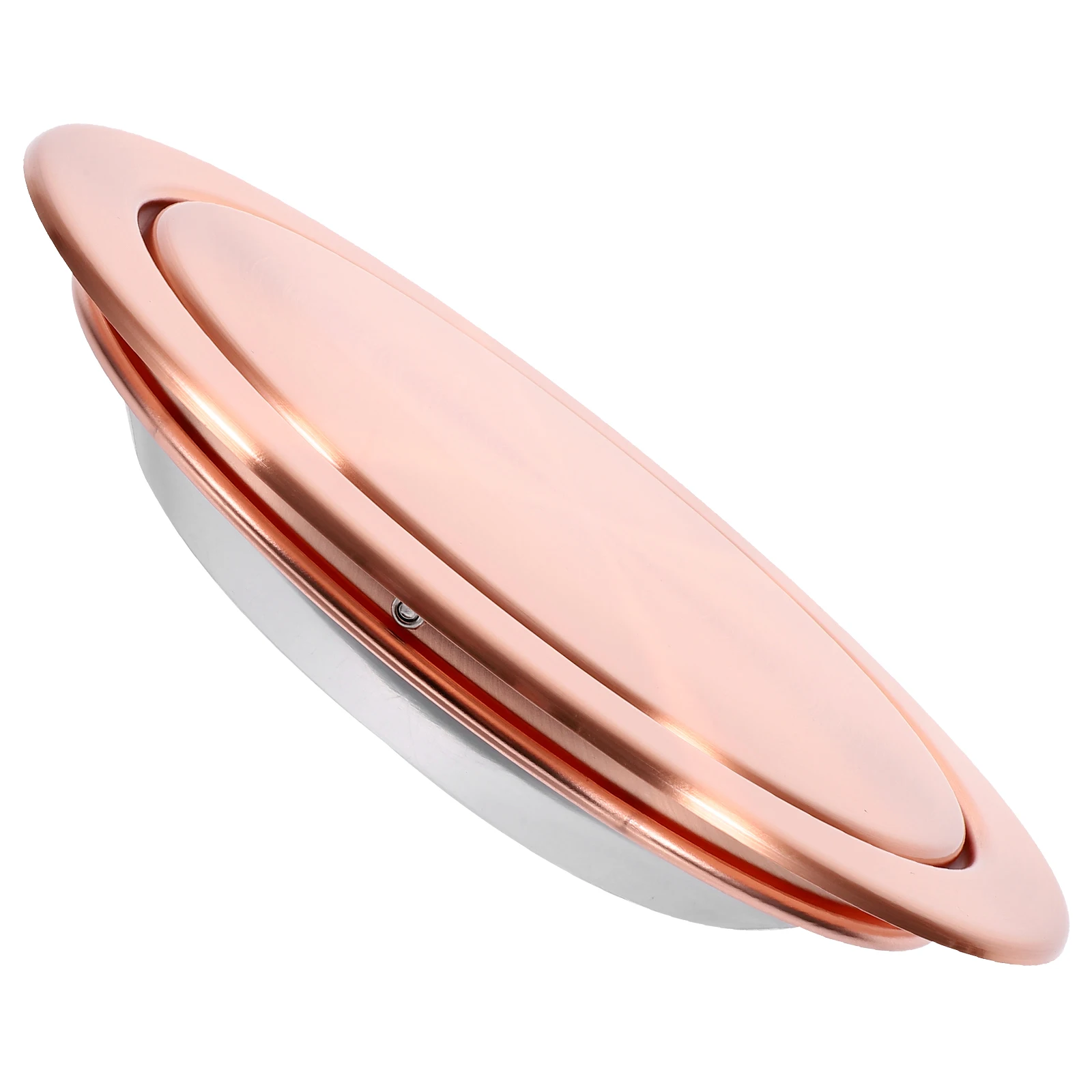 

Recessed Trash Bin Lid Stainless Steel Countertop Garbage Cover Swinging Flip Top for Home Kitchen Hospital Airport Built-in