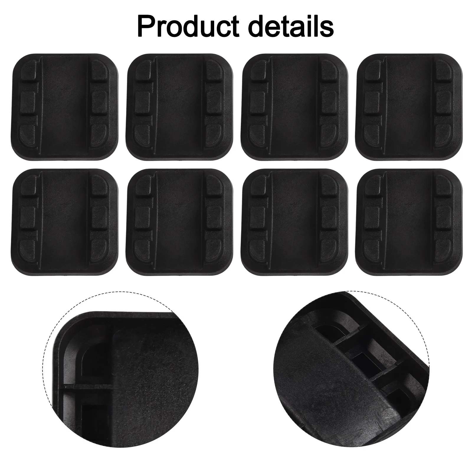 8 Piece Rubber Griddle Leveling Shims Kit Black Adjustable Feet For Stable Outdoor Cooking On Uneven Ground Grill Replacement Pa