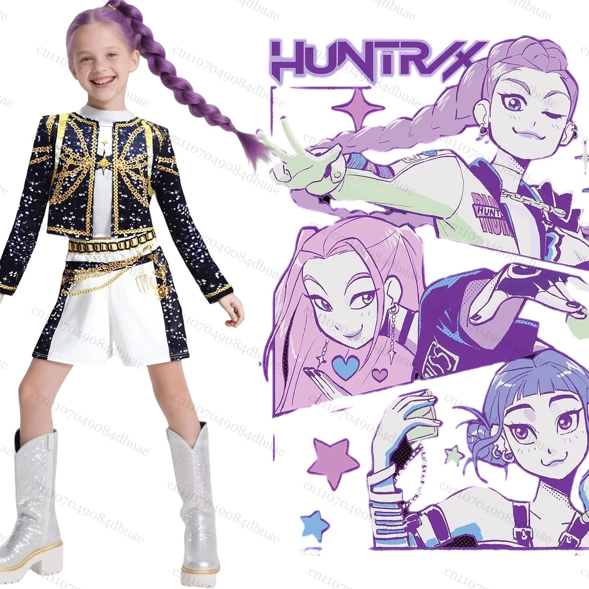 

Kpops Demon Costume Cute Stage Anime Cosplay Women Cosplay Costume Outfits Jacket Shirt Pants Halloween Cosplay Costume