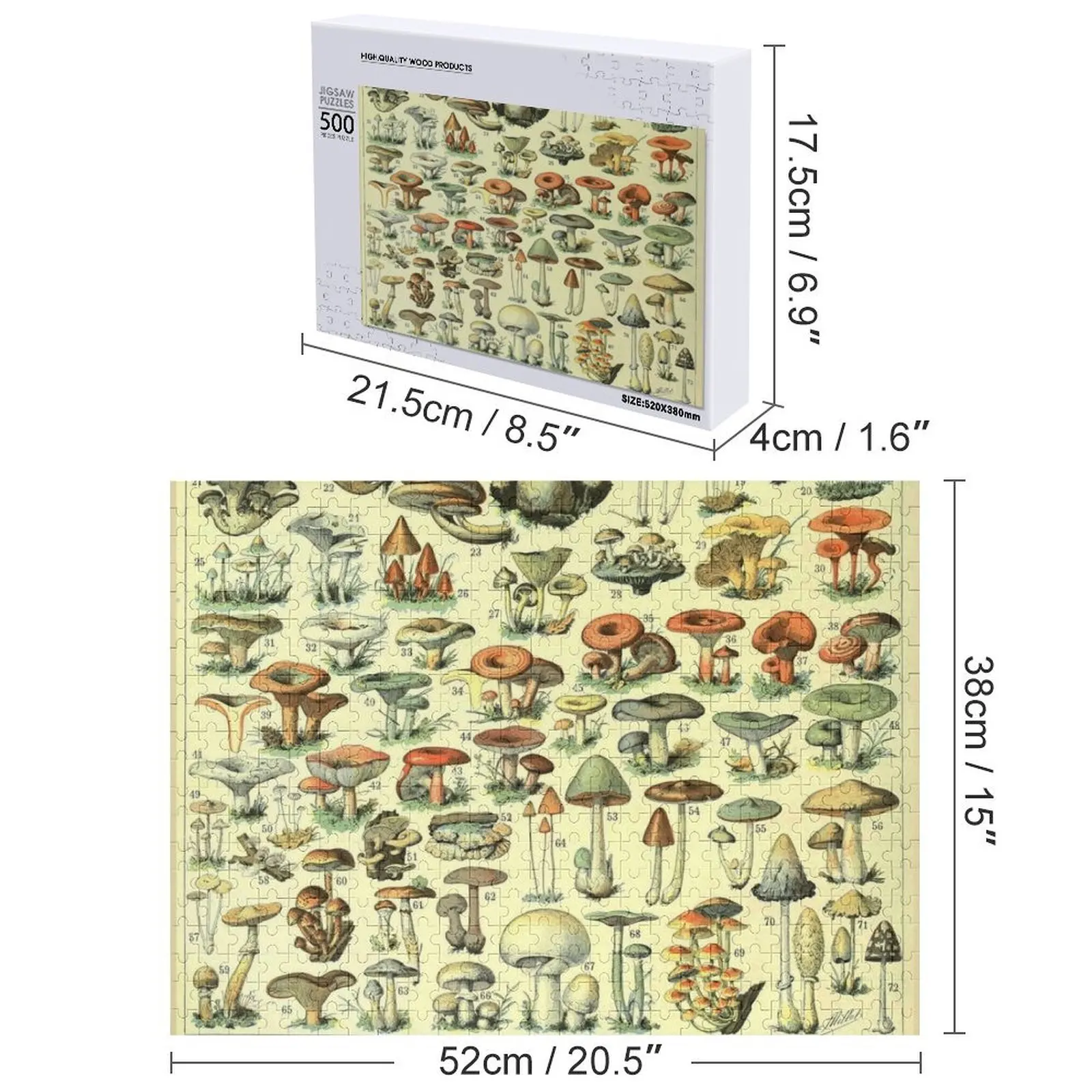 أدولف ميلوت Champignon B بازل قطع ديوراما اكسسوارات تخصيص هدية هدايا مخصصة للأطفال لغز