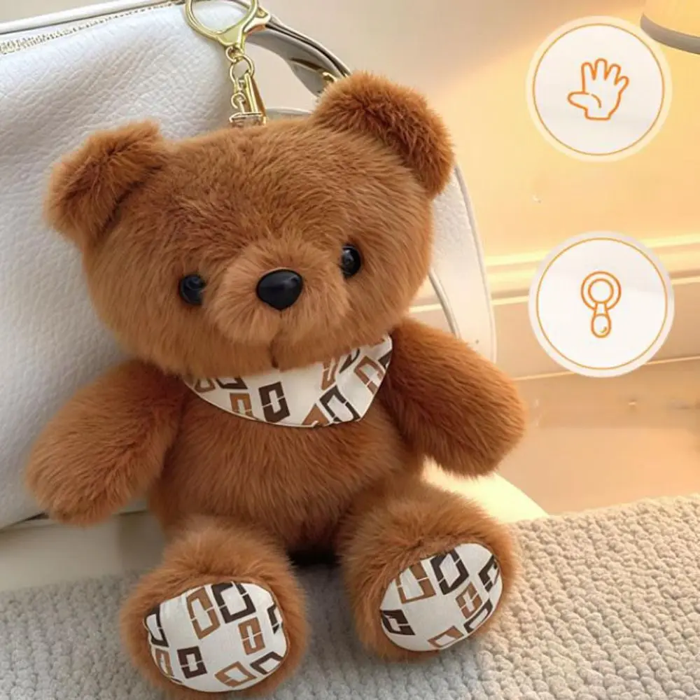 Inductie Ritme Piano Hangend Oor Konijn Pluche Pop PP Katoen Geluid Muziek Speelgoed Kleine Beer Pluche Sleutelhanger Zacht Draagbaar