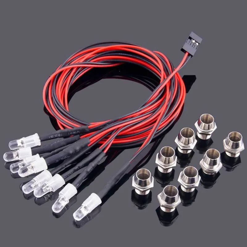 

20PCS fuel/electric model lights, high-quality LED 8 lights, 2 red, 2 white, 4 yellow for model cars