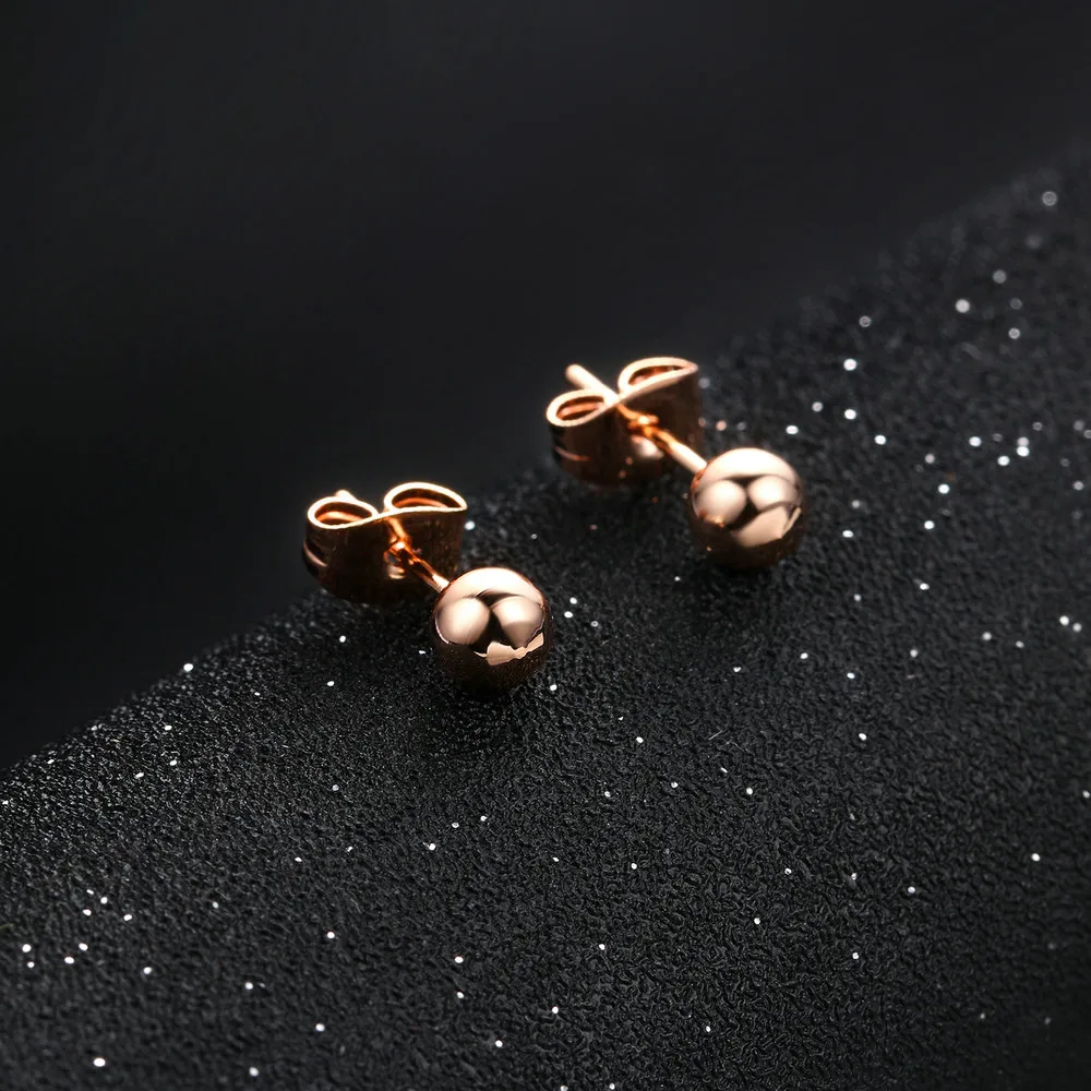 Simple Style Small Bean Rose Gold Color Color Sutd Earrings Fashion Jewelry ZYE422 ZYE445