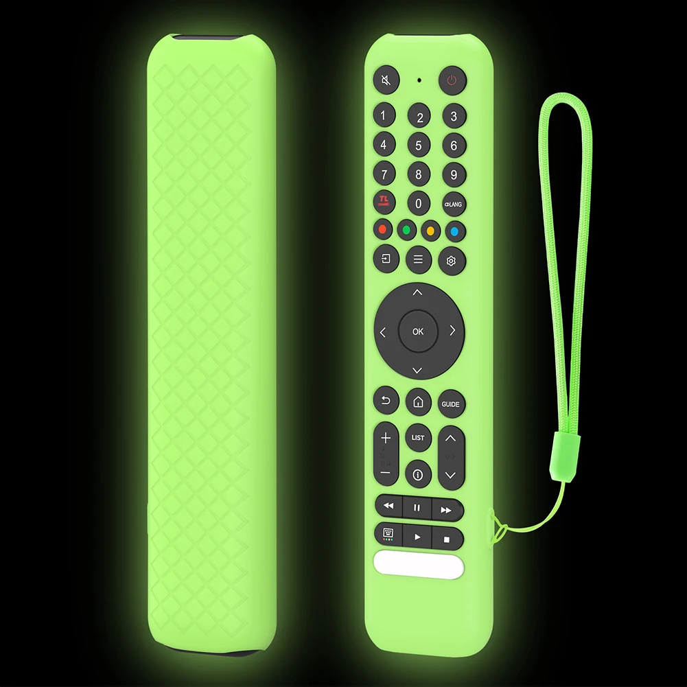 Silicone Remote Case for TCL RC716/RC833 TV Remote Control Protective Cover Shockproof Remote Control Sleeve Shell with Lanyard