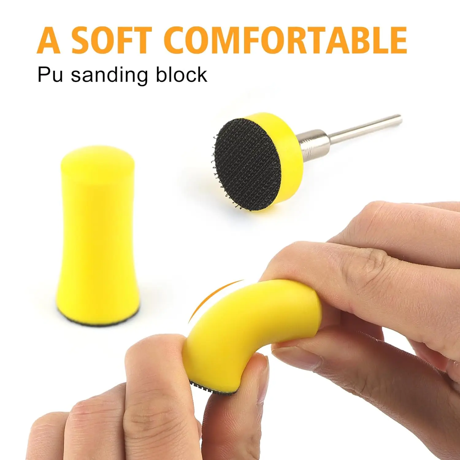 132 Pcs 1 Inch Sandpaper 40-7000grit Sanding Disc with Shank Backer Plate and Soft Foam Buffering Pad Grinding Abrasive Sponge