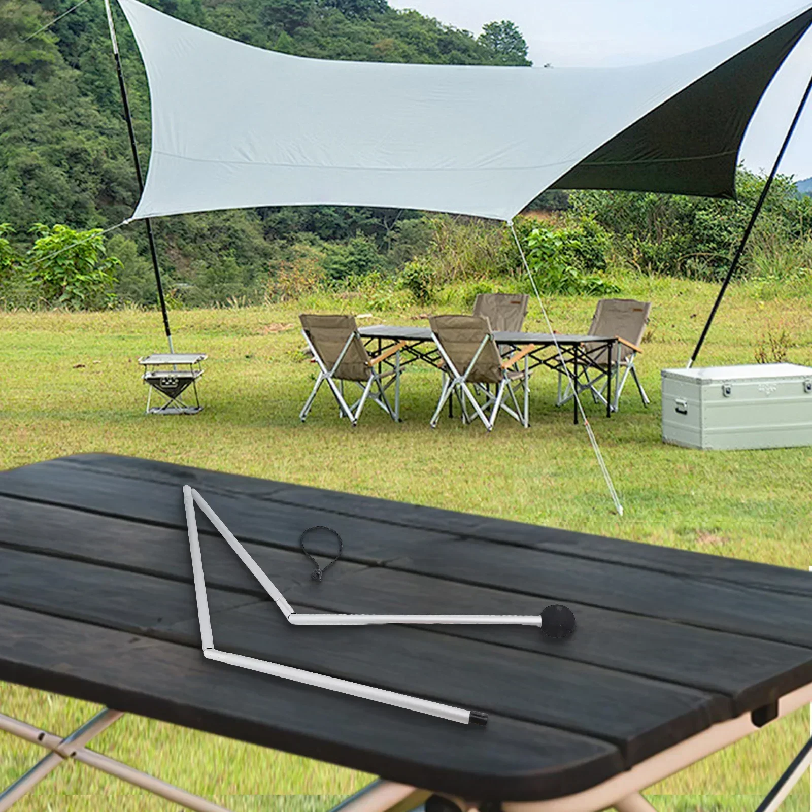 1.6/2m Foldable Beach Canopy Tent Pole Shelter Tarp Pole For Camping Party Alloy Outdoor Camping Accessories