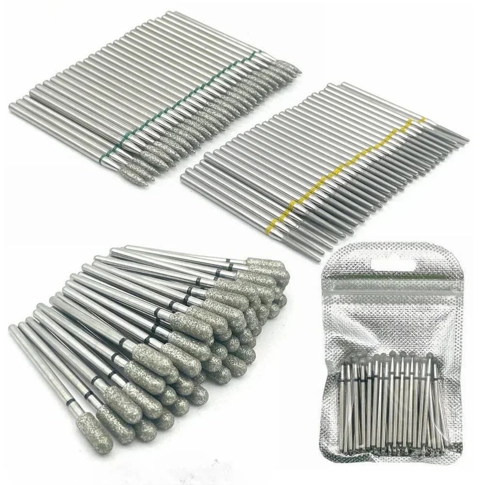 50pc diamante prego broca cutícula limpa bit conjunto fresa para manicure brocas elétricas acessórios pele morta remover ferramenta