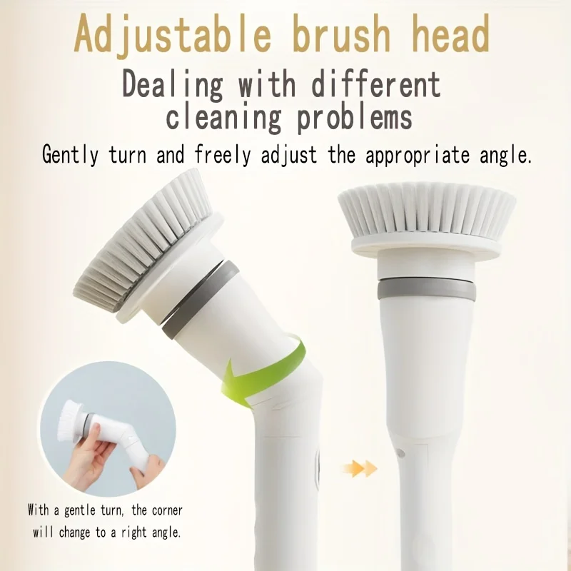 Extended and Convenient Electric Cleaning Brush, Kitchen, Bathroom, Bathtub, Swimming Pool, Multifunctional Handheld Household D