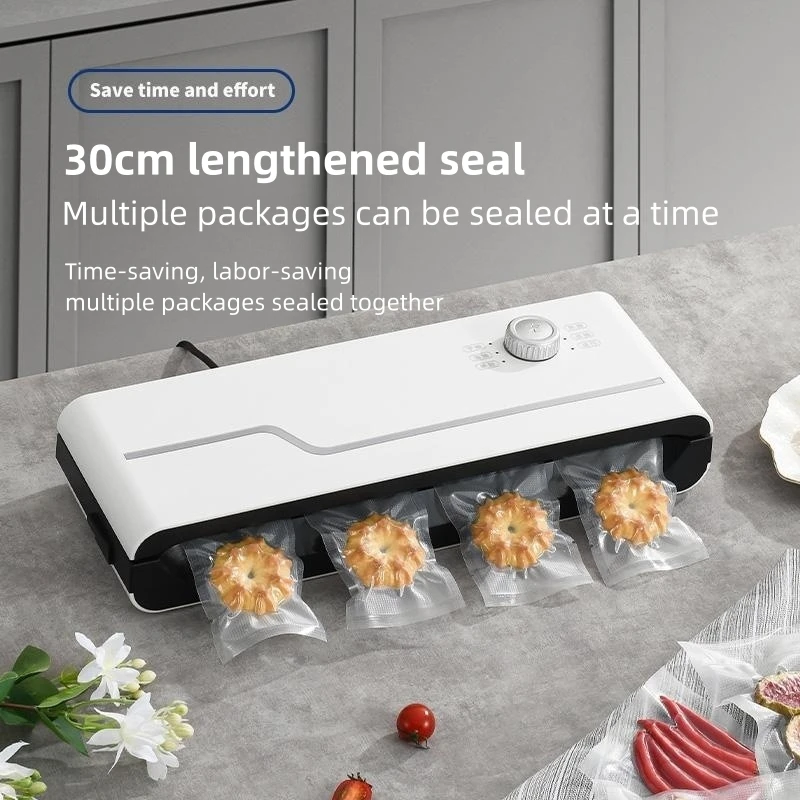 Máquina automática de conservación de sellado al vacío, envasado comercial de cocina, máquina de sellado al vacío, compresión de bolsas de alimentos, 220V