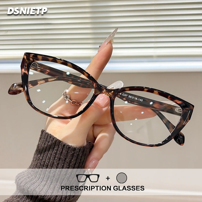 ISLINO Ultraleichte Korrektionsbrille für Damen, photochrom, Anti-Blaulicht, Myopie-Lesebrille, optische Gleitsichtbrille