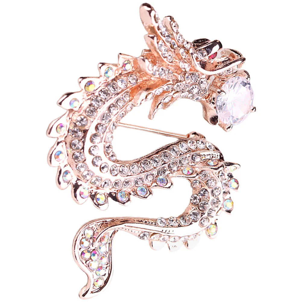 2024 Year of The Dragon Chinese Zodiac Brooch (xz4340a Zircon Model) Mens Gifts Brooches Shawl for Women Pin Alloy Man Collar