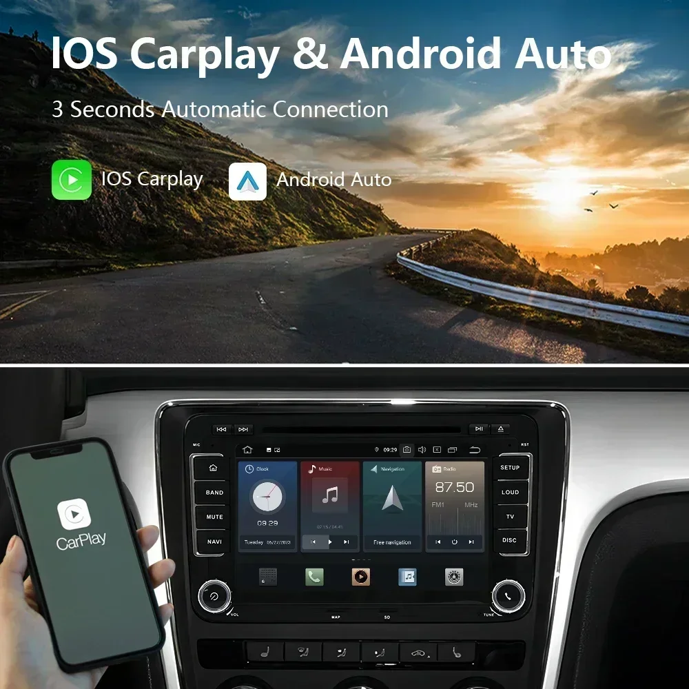 Chstek-カーラジオ,DVDプレーヤー,GPS, Bluetooth,wifi,Android 14,ゴルフ5,シート,シュコダ,ビートル,パサートB6,シャラン,ティグアン,アルテア,素晴らしい,VW
