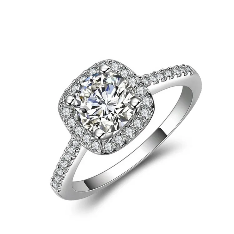 S925 Sterling Silver Fashion Engagement Ring Hot Sale Mozzarella Diamond Ring For Women Featuring Eight Hearts And Eight Arrows