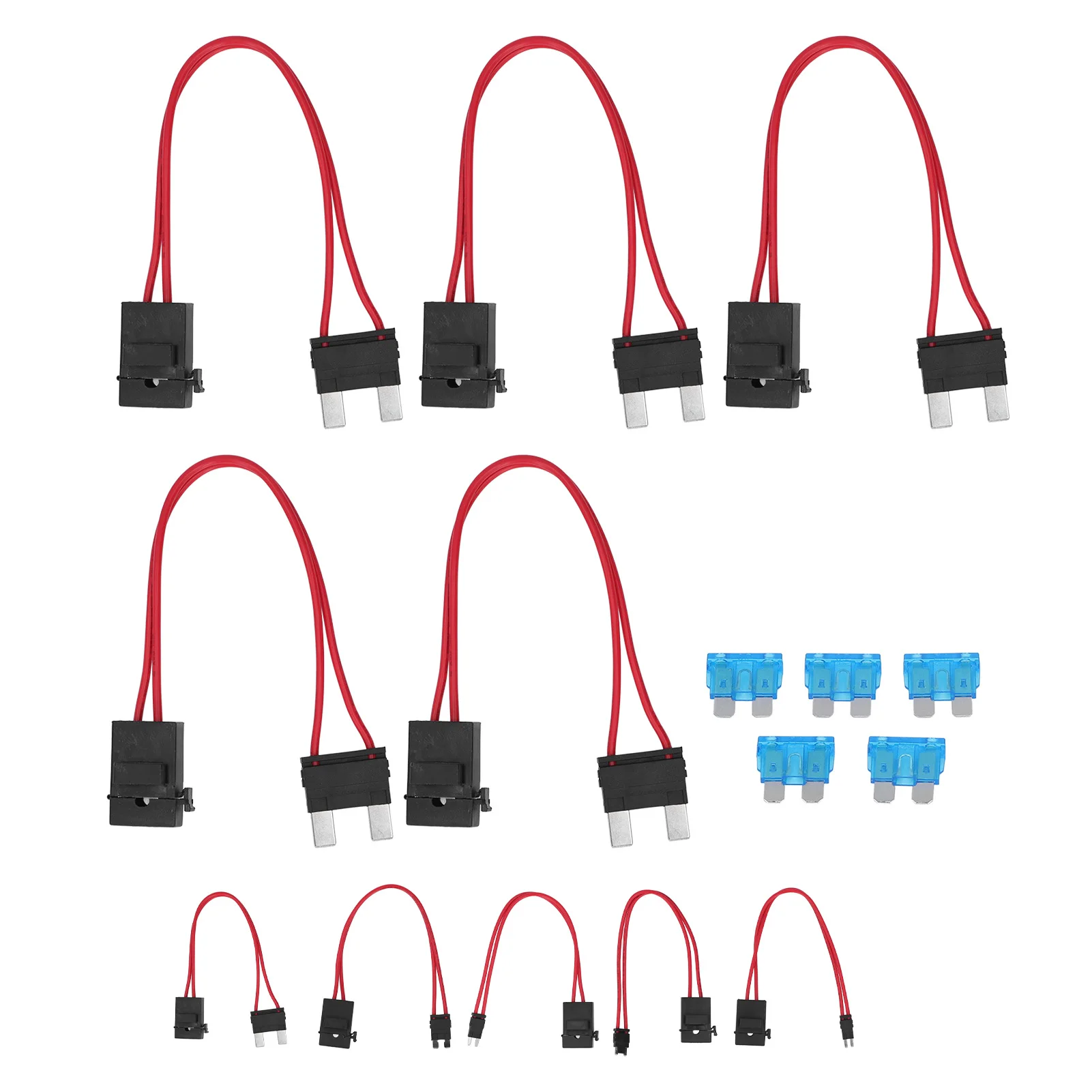 

Car Holder Connector Mini Heavy Duty Wire Extension for Vehicle ATM 20A 16AWG with 5 Fuses