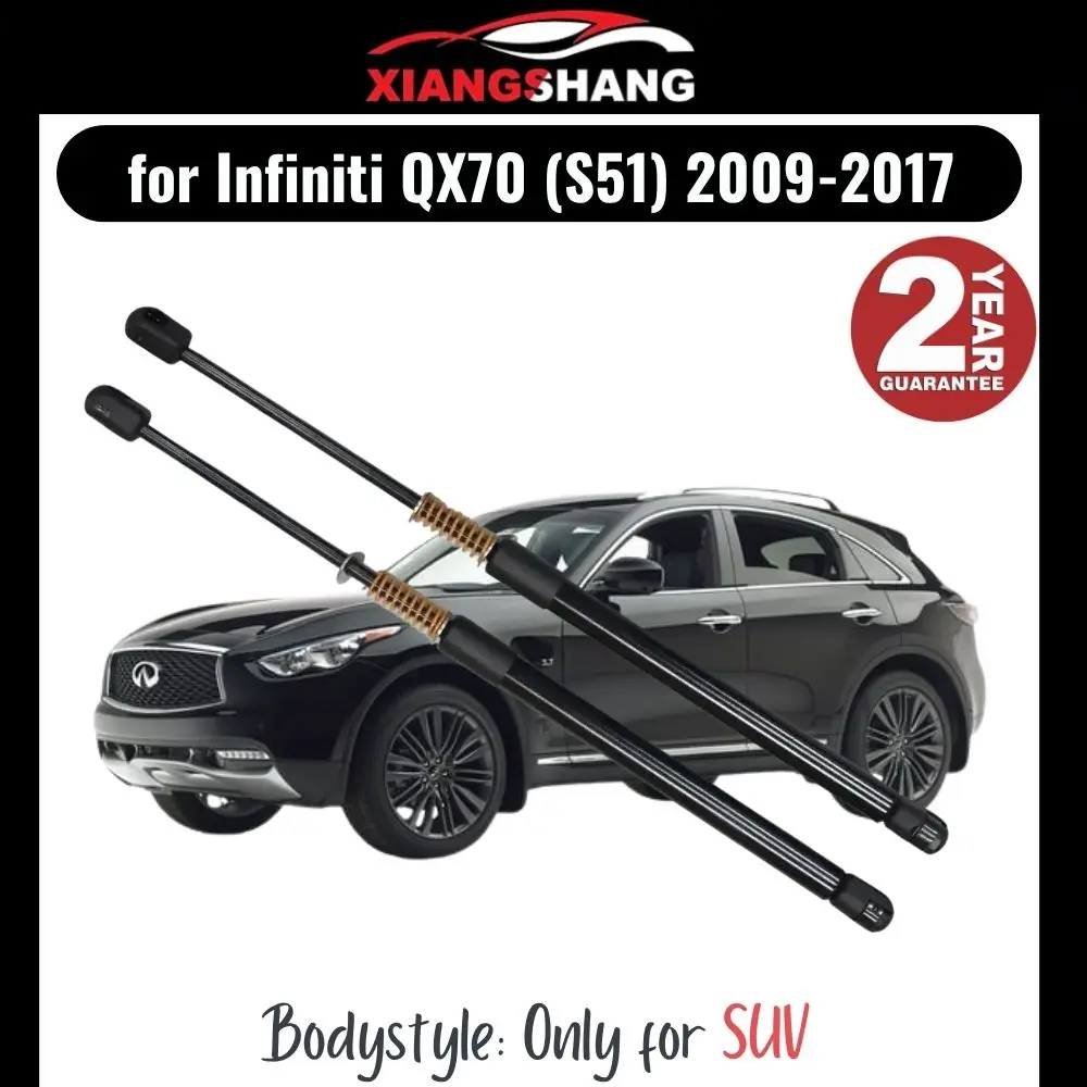 

2pcs Rear Tailgate Damper for Infiniti QX70 (S51) 2009-2017 SUV WITH SPRING Trunk Boot Gas Charged Gas Struts