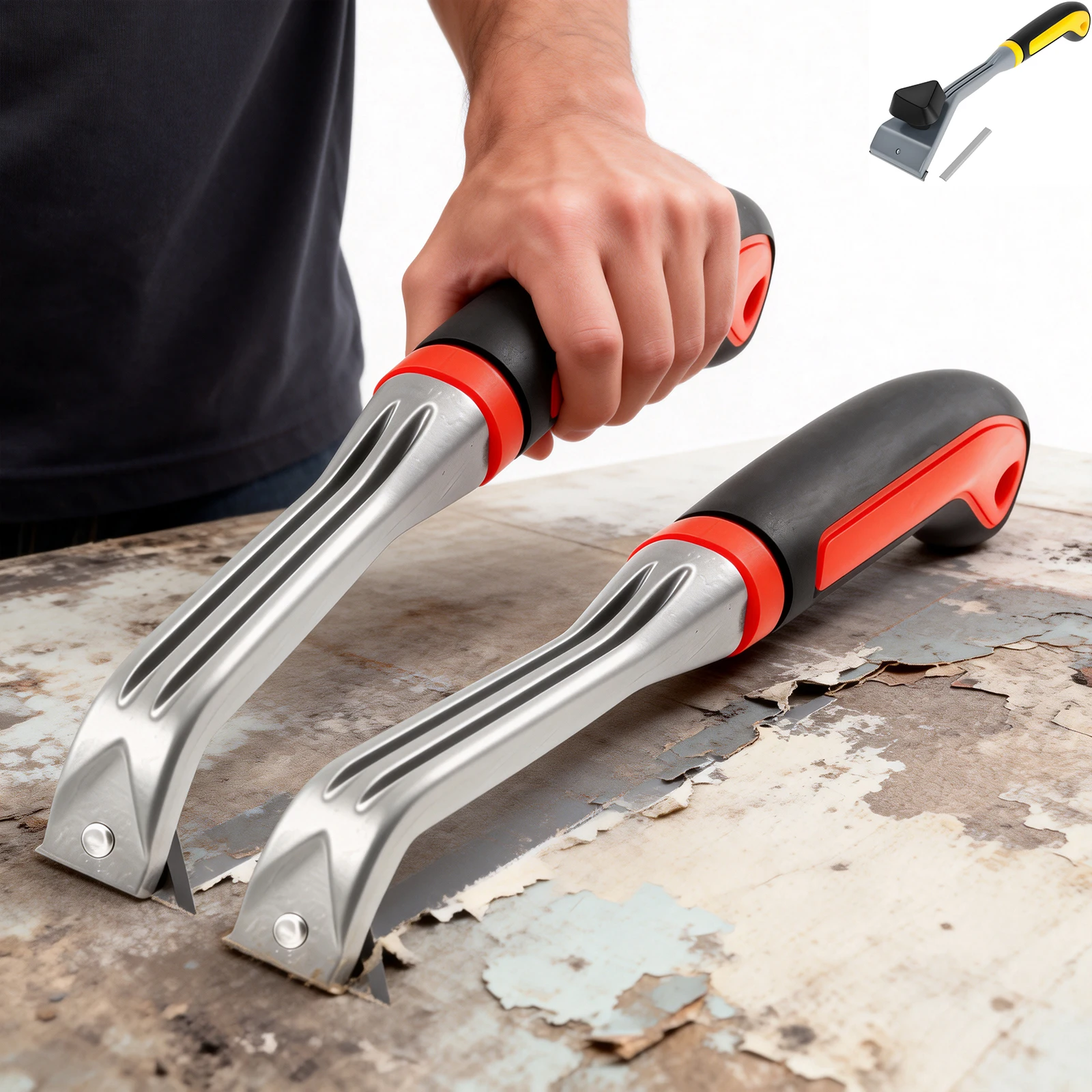 

Triangle Scraper Tool Ergonomic Carbide Scraper Tool for Removing Varnish,Paint,Glue,Resin,Dry Glaze, Stains,Putty,Scratch