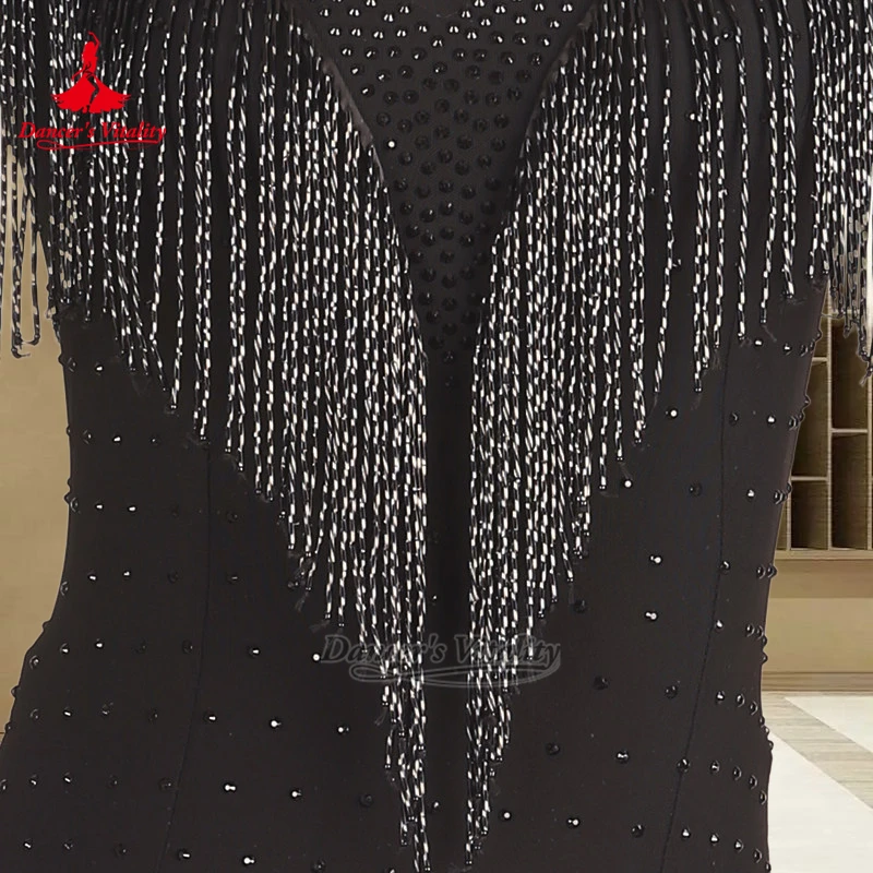 社交ダンスプロフェッショナル長袖ビッグスイングドレスダンサーの活力大人女性ワルツコンテスト&練習服カスタマイズ