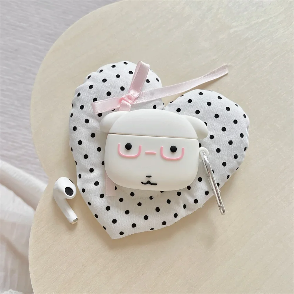 Kawaii 3D Big Head Dog Silikon-Kopfhörerhülle Stoßfest für Apple Airpods 3 4 Cover Airpods Pro2 4 Pro3 Kopfhörer-Schutzhülle – Detail 11