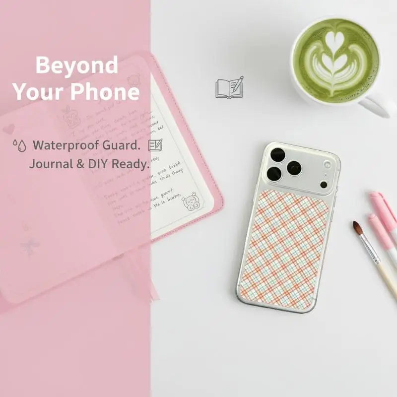 

8 Sheets Mobile Phone Back Card Creative Colorful Dopamine Sticker DIY Mobile Phone Primer Materials Sticker