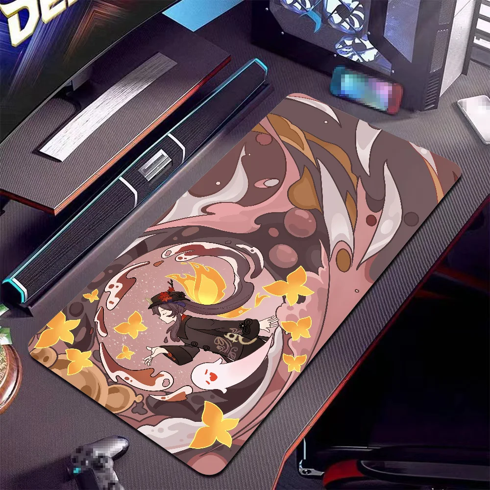 

Game Genshin Impact Kawaii Mousepad Large Anti-Slip Mouse Pad Stitched Edges Mat Durable Desk Laptop Gaming​ Keyboard Pad XXL
