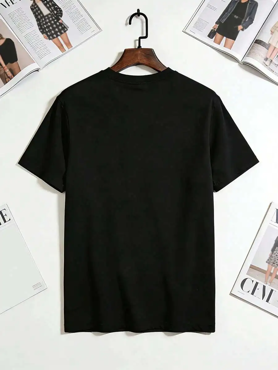 1pc Mens Clothes Brooklyn New York Print Black TShirt, Unisex Casual Crew Neck Tshirt, Plus Size Men's Clothing 5XL, Lightweight