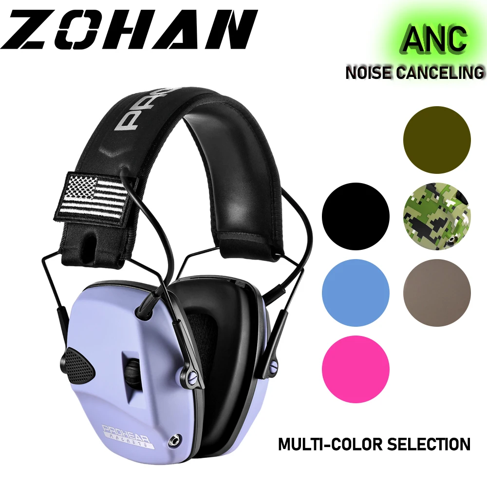 ZOHAN Tattico Tiro Elettronico Paraorecchie Pistola Gamma Anti-rumore Auricolare Impatto Amplificazione del Suono Protezione Dell'udito Esterna
