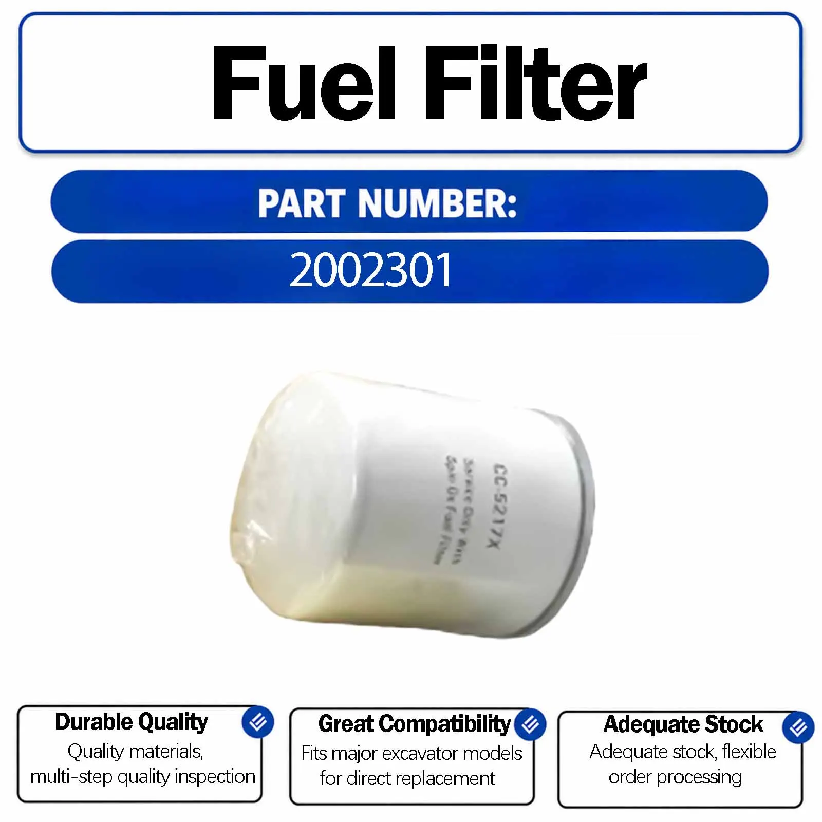Fuel Filter HA10002730 For XYB75W-8 Wheeled Excavator