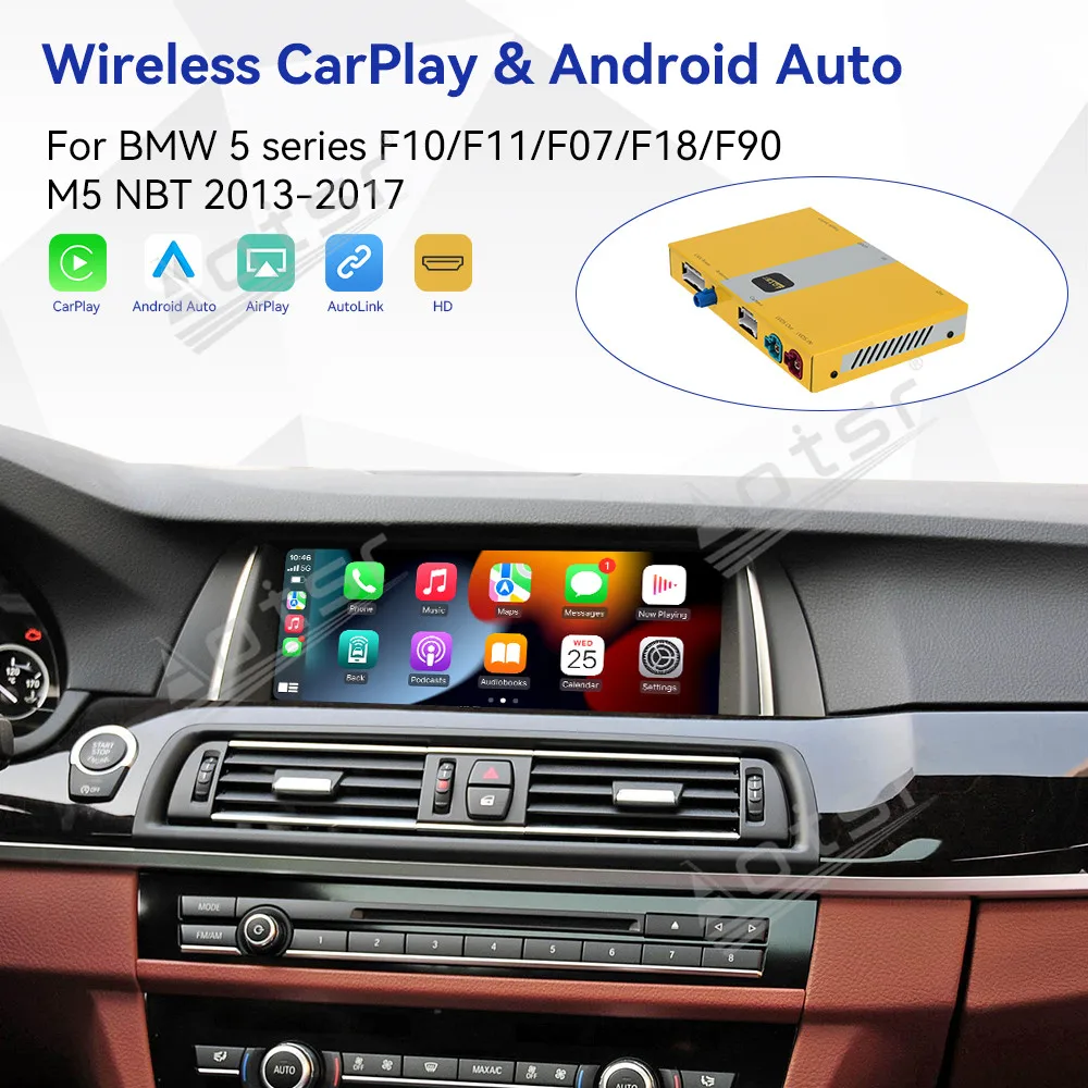 Wireless Carplay Decoder Box Airplay and Mirro Link New Car Accessories For BMW 5 Series F10/F11/F07/F18/F90 M5 NBT 2013-2017