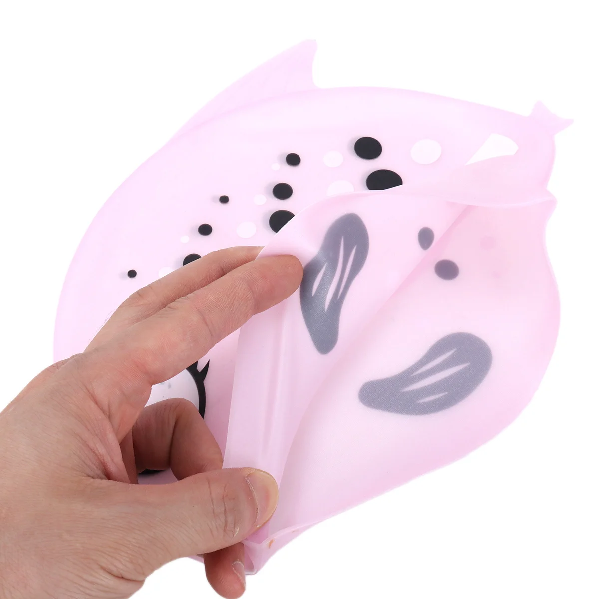 

Kids Swimming Cap Silicone Pink Cartoon Fish Design Lightweight Flexible Swim for Children Boys Girls Comfortable Protective