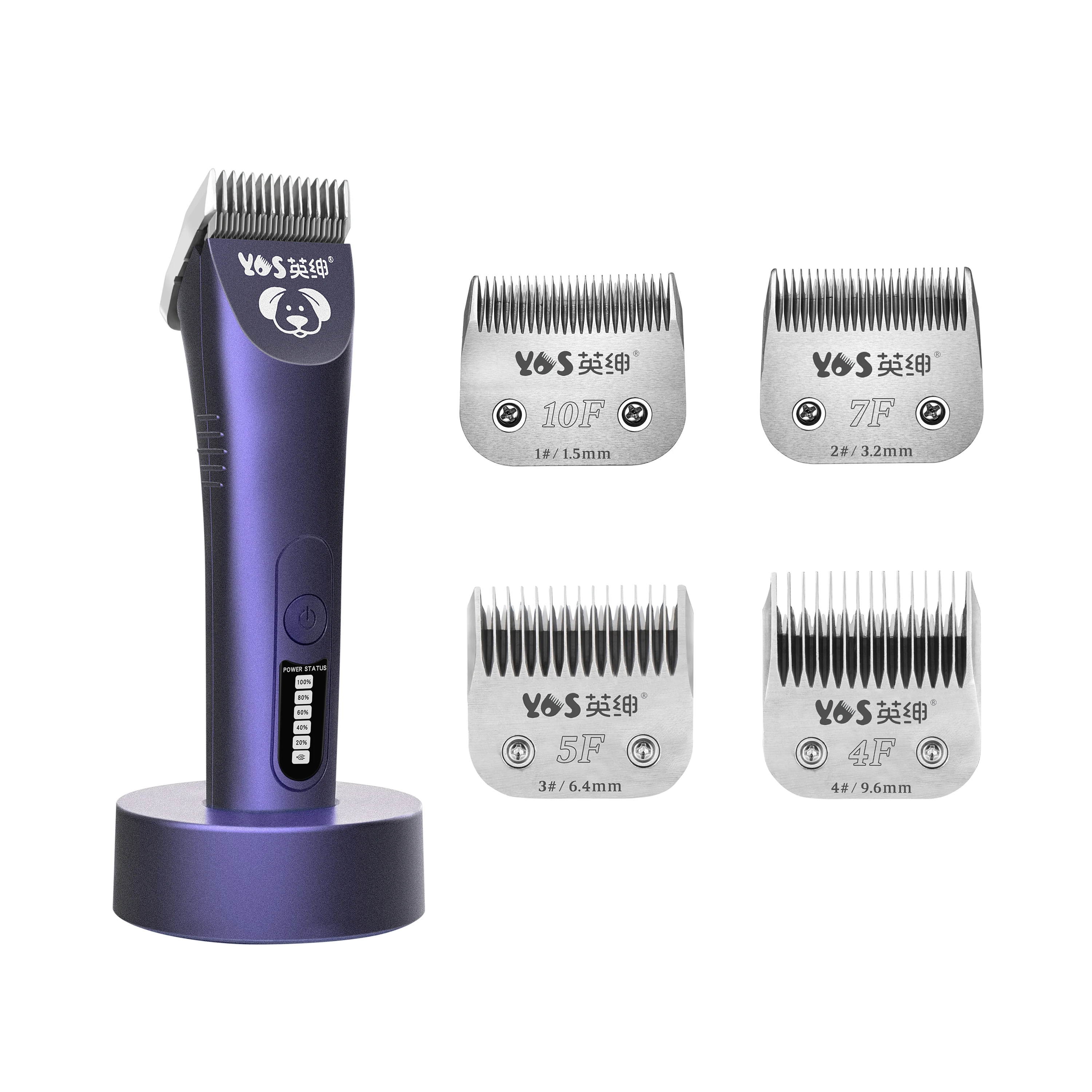 

heavy duty big strong dog hair clippers KIT low noise led display Titanium steel super sharp edge pet hair clipper