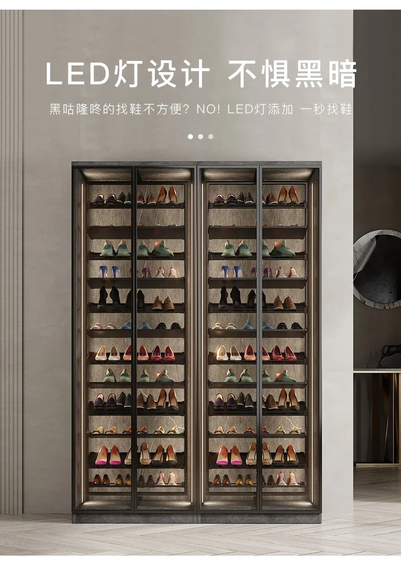 

LHY26 ss Modern Simple Home Door Door Shoe Cabinet Rotating 360-Degree Pull Shoe Rack Foyer Doorway Large Capacity Storage
