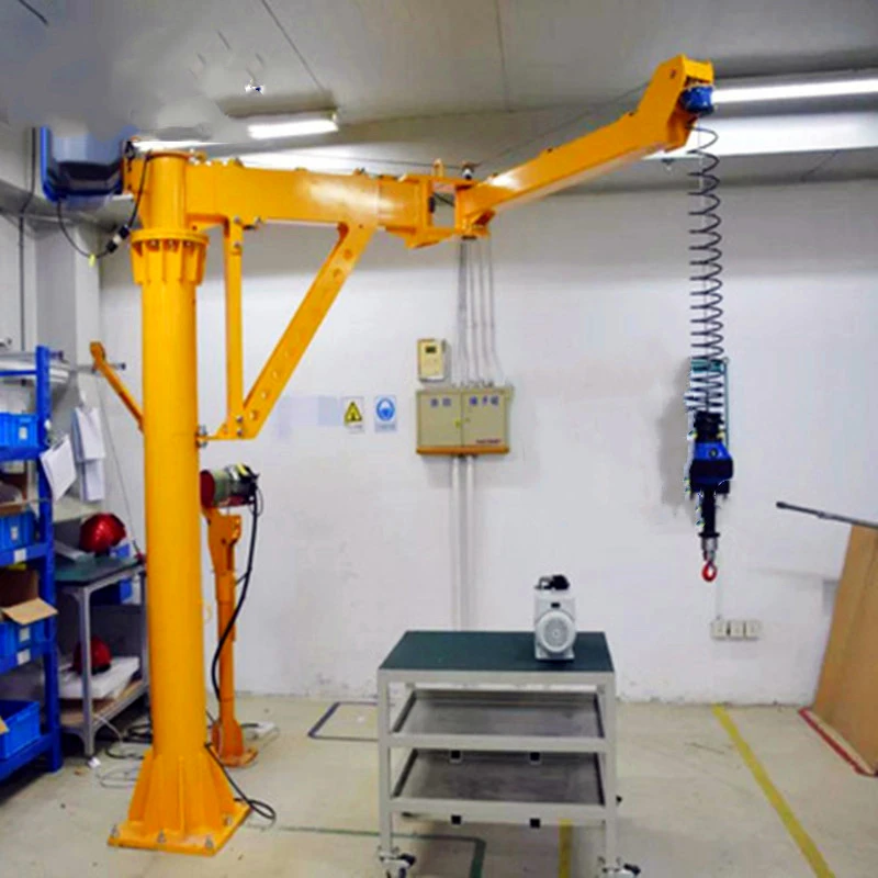 1Ton 2Ton 3Ton 5Ton Fixed Column Folding Rotating Electric Jib Crane Industrial Workshop Stationary Lifting Handling Equipment
