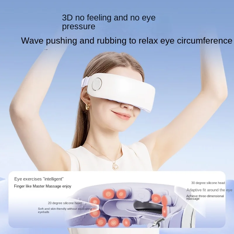 4 Modes Smart Eye Massager, Bluetooth Music & Timing Control, Heat Compression Vibration Relaxing Eye Mask