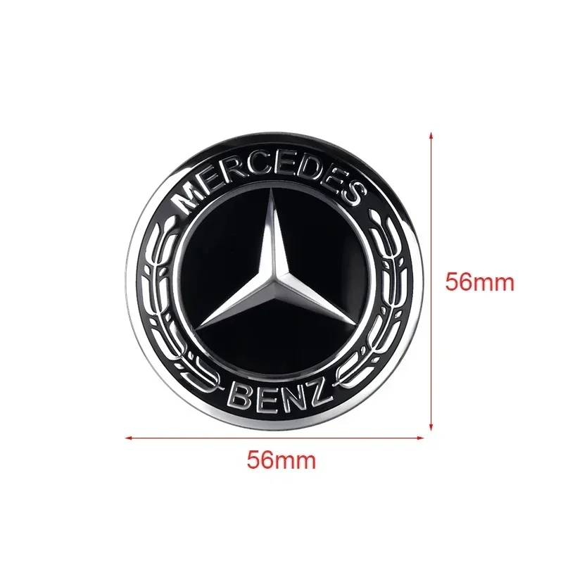 4 pieces 56MM For MERCEDES BENZ AMG W203 W205 W206 W166 X253 X205 C180 C200 Car Wheel Center Covers Stickers Hub Caps Sticker