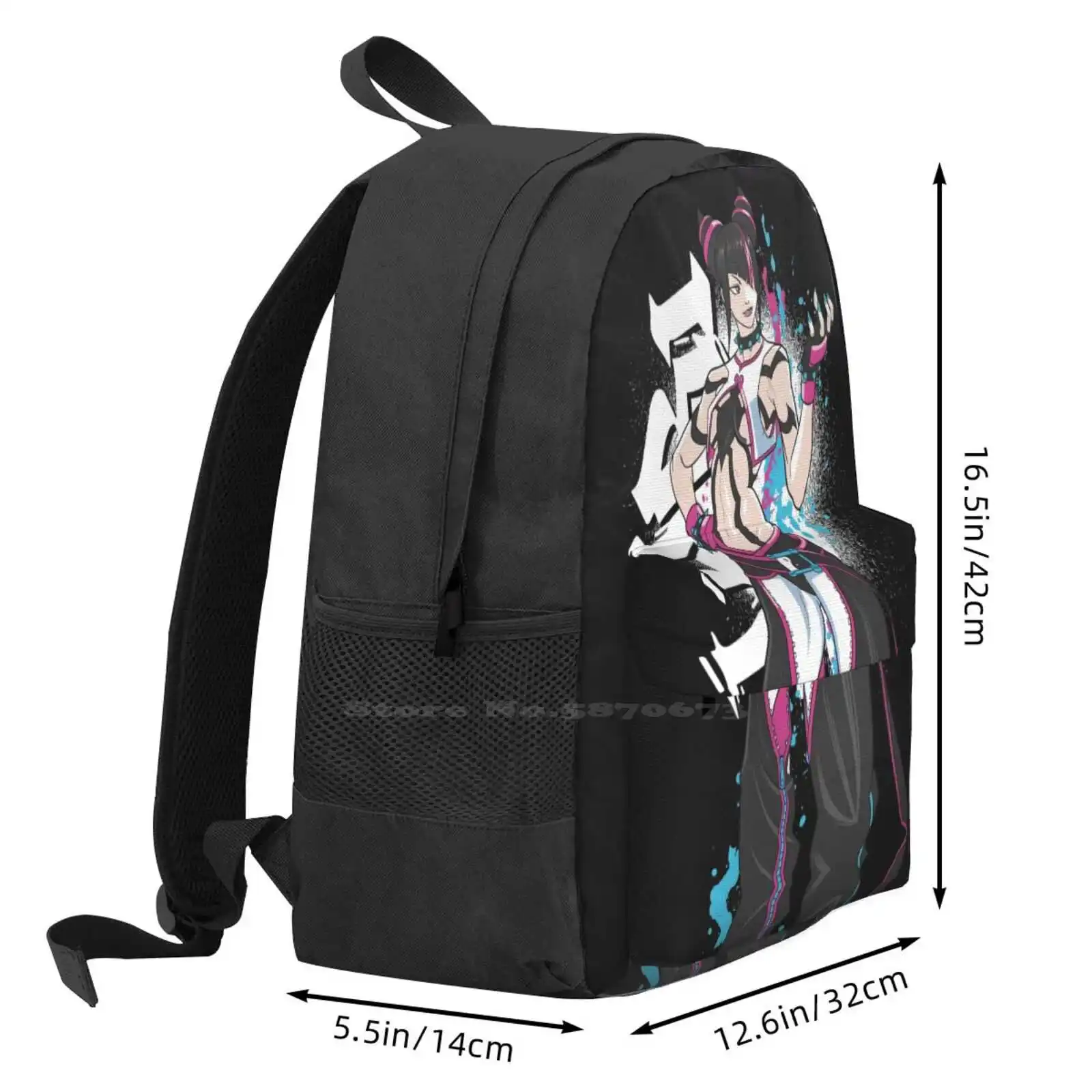 Sac à dos d'école pour ordinateur portable, sac de voyage, mode de rue, Juri Chun Li Chunmovies 6 Sf6 Ryu 2 Ii Hadouken Balrog Vega Akuma Blanka Cammy